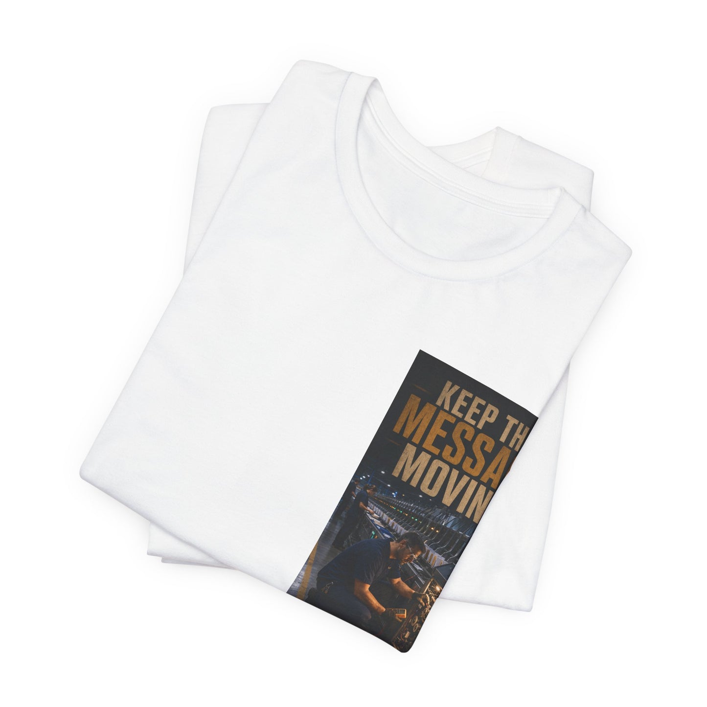 Postal Music — Keep the Message Moving — Premium Unisex T-Shirt