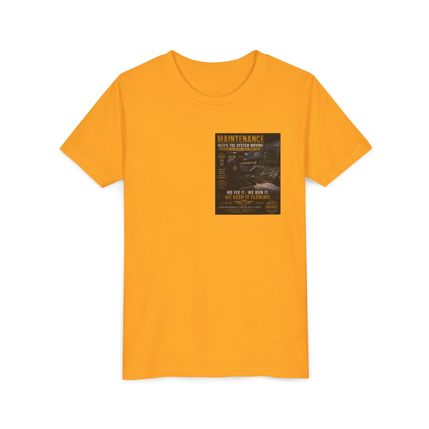 Postal Music — Maintenance Keeps the System Moving — Youth T-Shirt