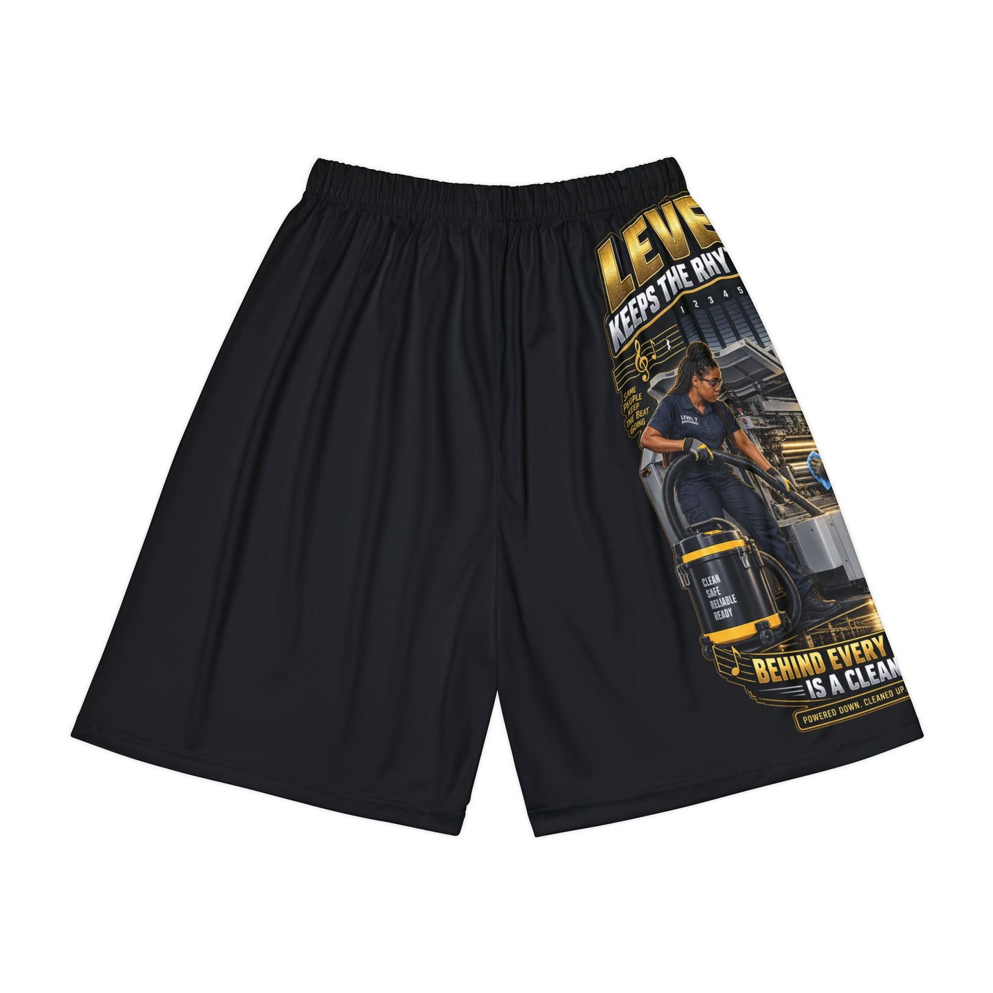 Postal Music - Level 7 Keeps the Rhythm Clean - Men's Sports Shorts