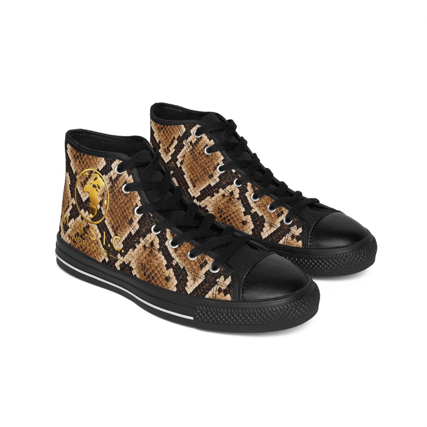 Wild by Design™ — Python Print High-Top Sneakers | M.U.S.I.C. World HQ