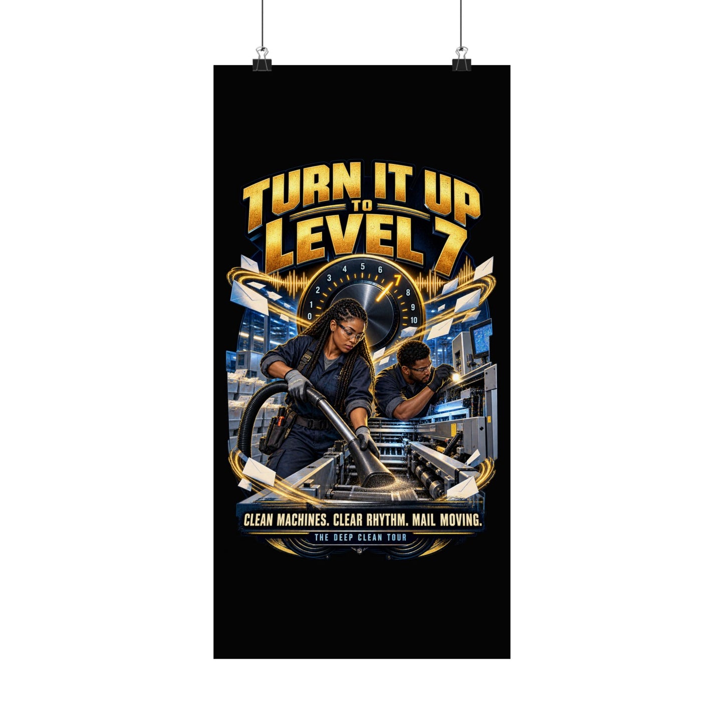 Postal Music - Turn It Up to Level 7 - Premium Matte Poster