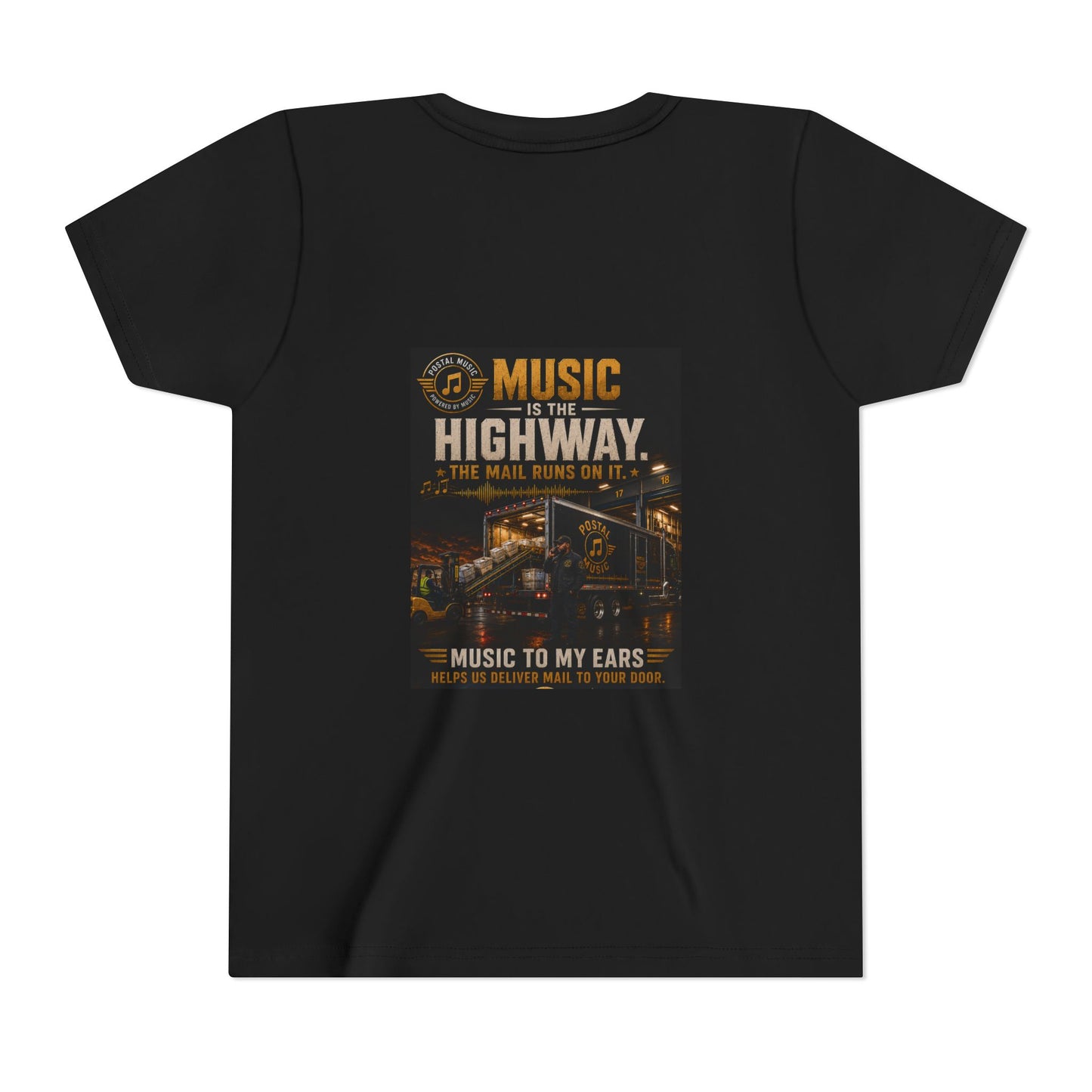 Postal Music — Music Is the Highway — Youth T-Shirt