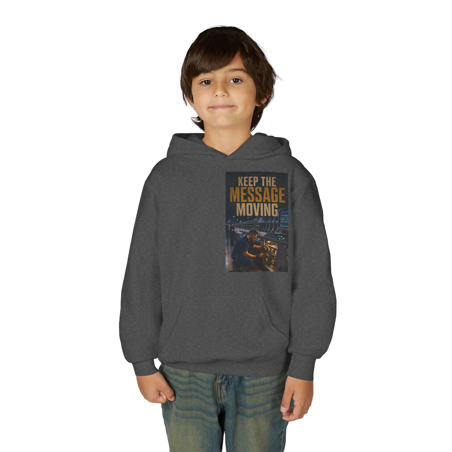 Postal Music — Keep the Message Moving — Youth Hoodie