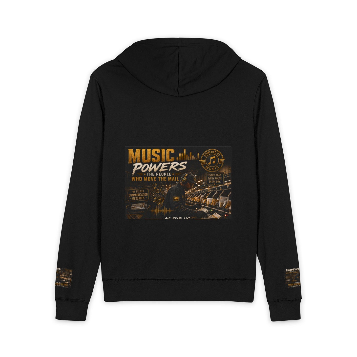 Postal Music — Music Powers the People — Full-Zip Hoodie