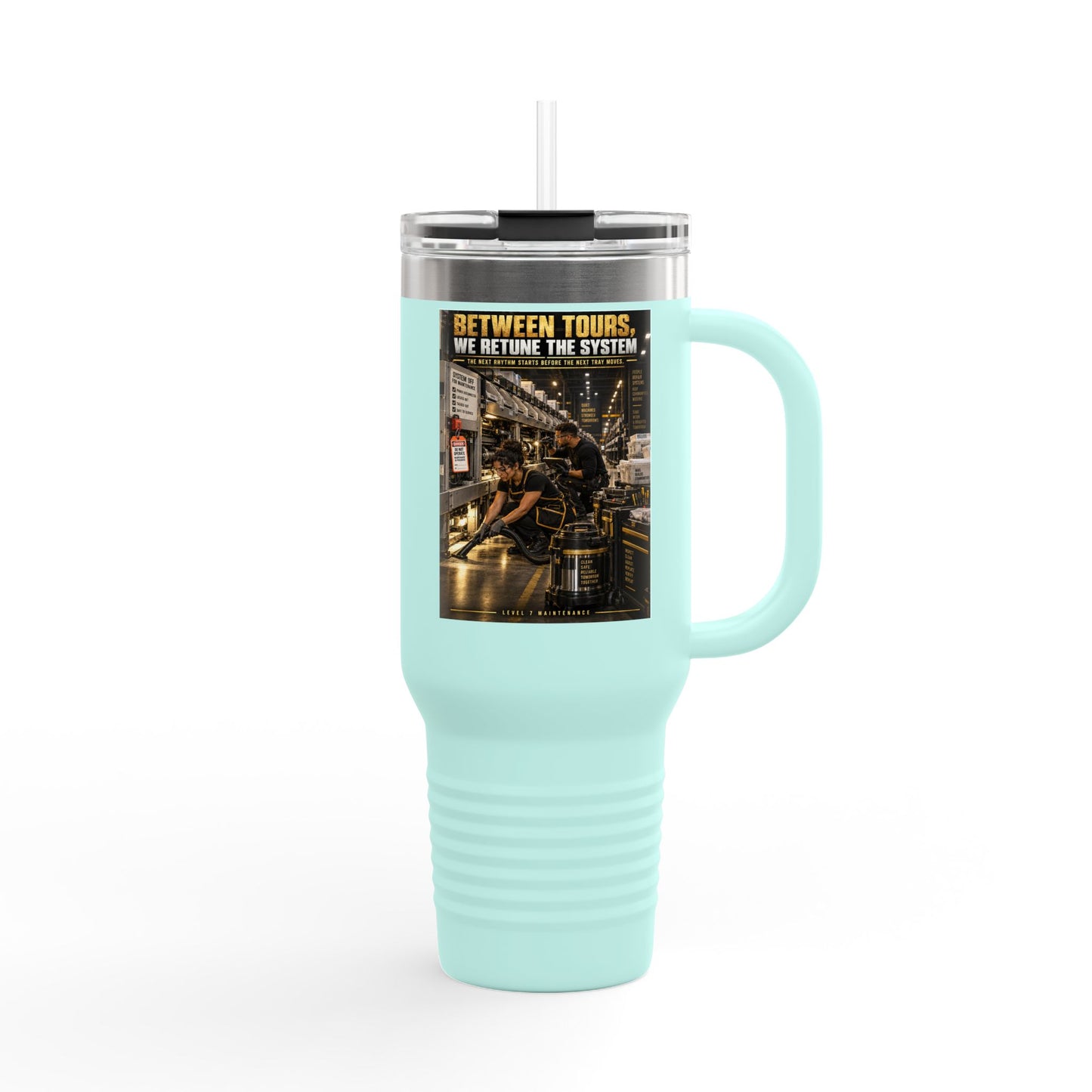 Postal Music - Between Tours, We Retune the System - Insulated Travel Tumbler 40oz