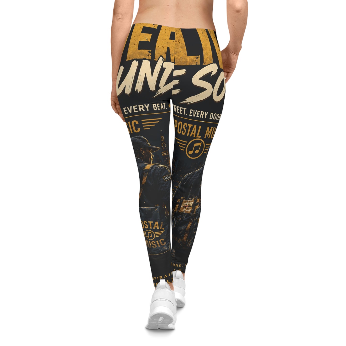 Postal Music — Deliver the Sound — Women's Casual Leggings (All-Over Print)