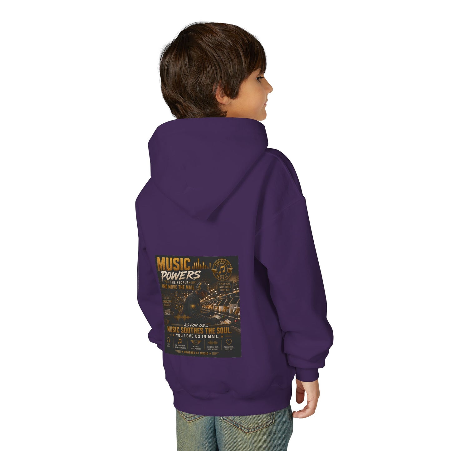 Postal Music — Music Powers the People — Youth Hoodie