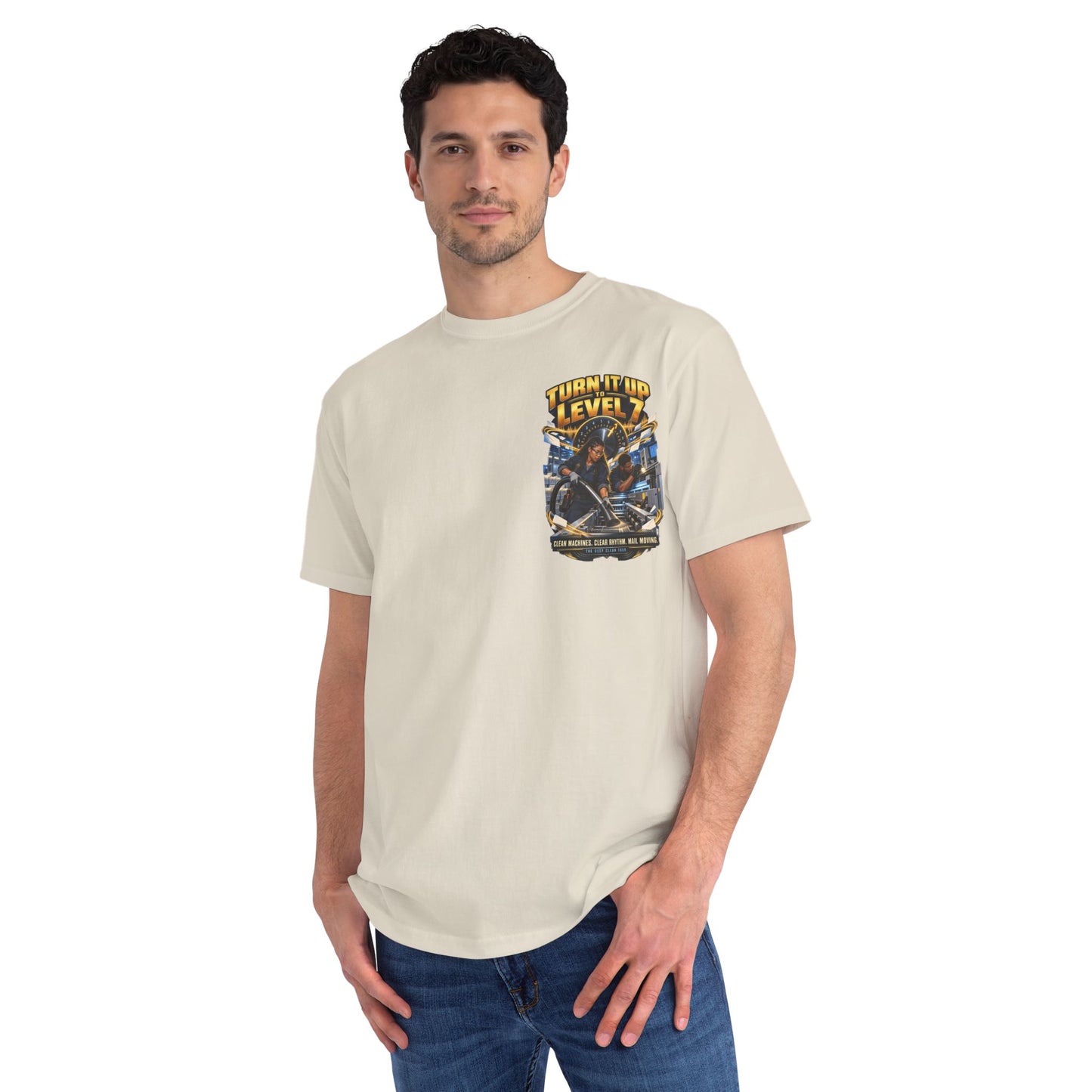 Postal Music - Turn It Up to Level 7 - Organic Cotton T-Shirt