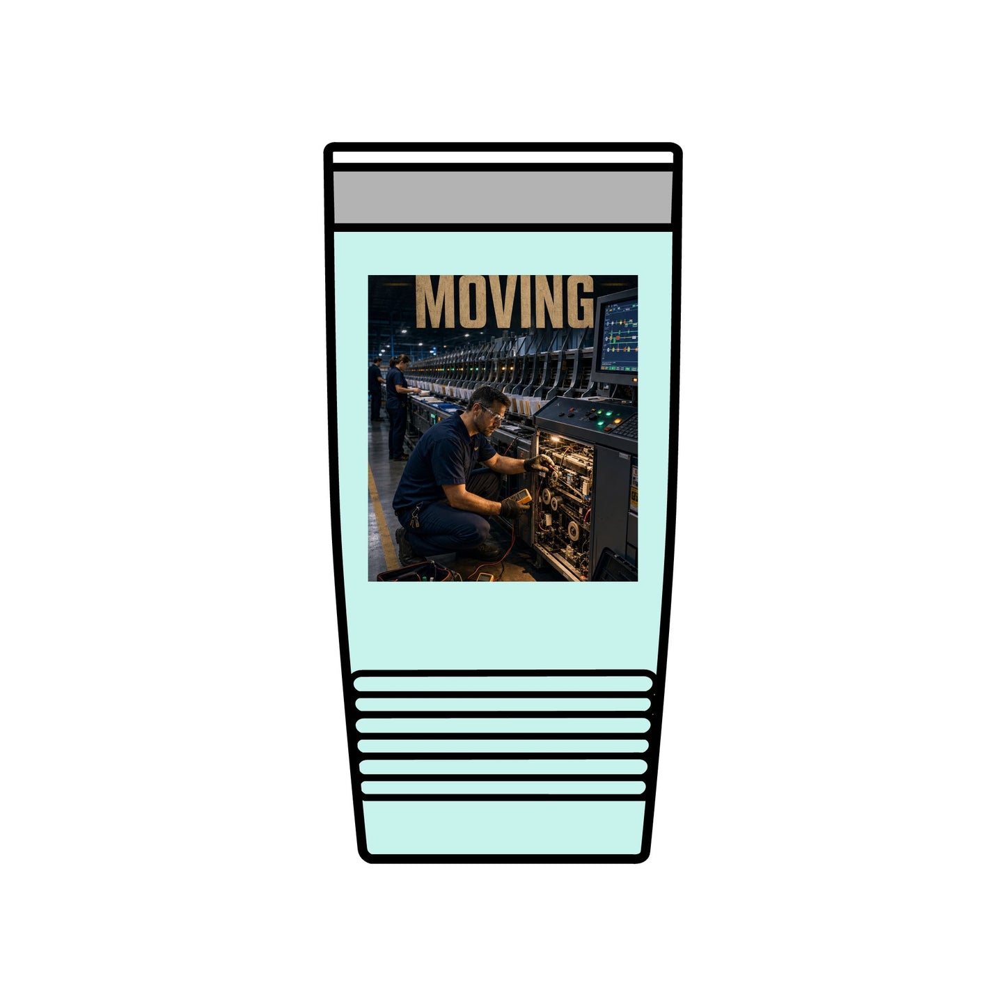 Postal Music — Keep the Message Moving — Insulated Tumbler 20oz