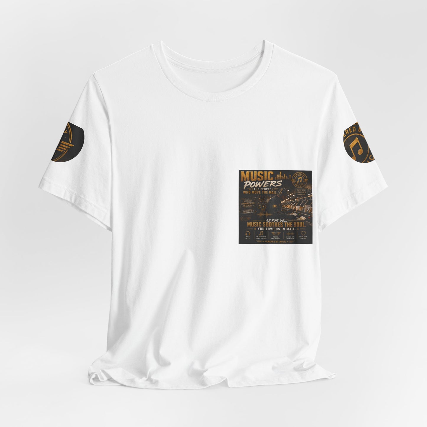 Postal Music — Music Powers the People — Premium Unisex T-Shirt