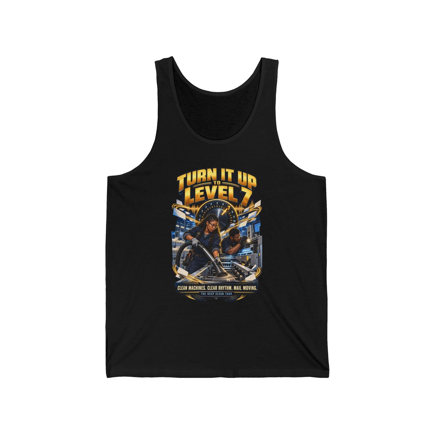 Postal Music - Turn It Up to Level 7 - Unisex Tank Top