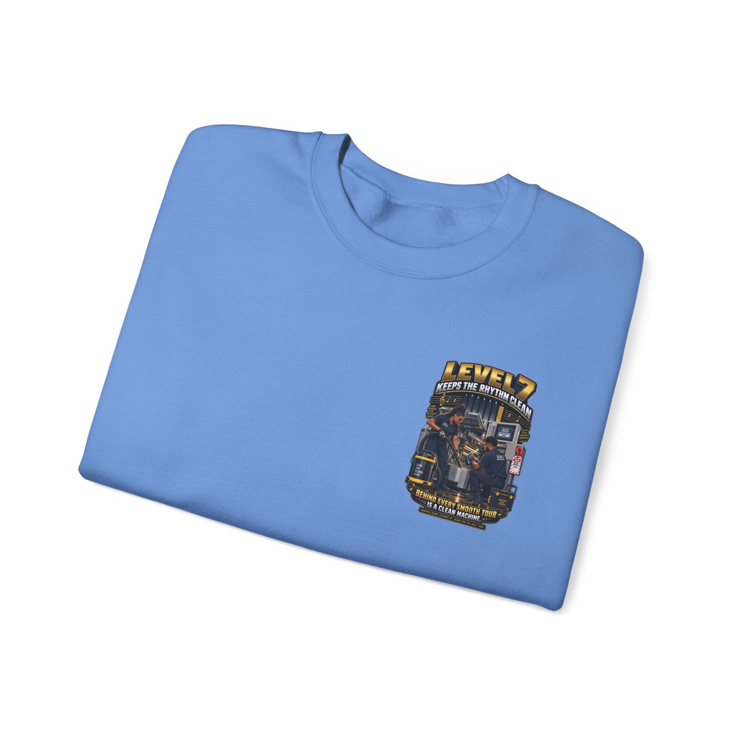 Postal Music - Level 7 Keeps the Rhythm Clean - Heavyweight Crewneck Sweatshirt