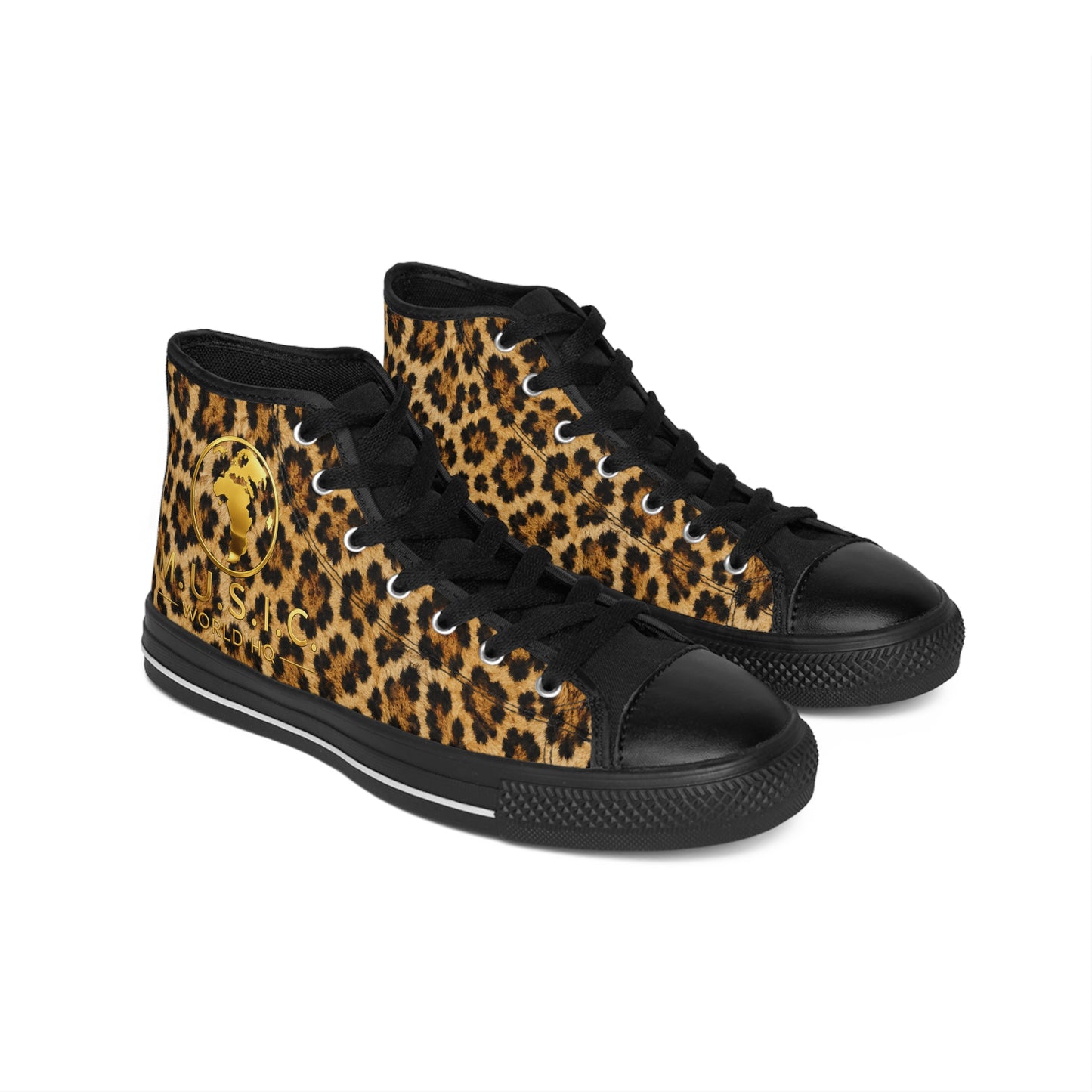 Wild by Design™ — Leopard Print High-Top Sneakers | Big Cat Dynasty