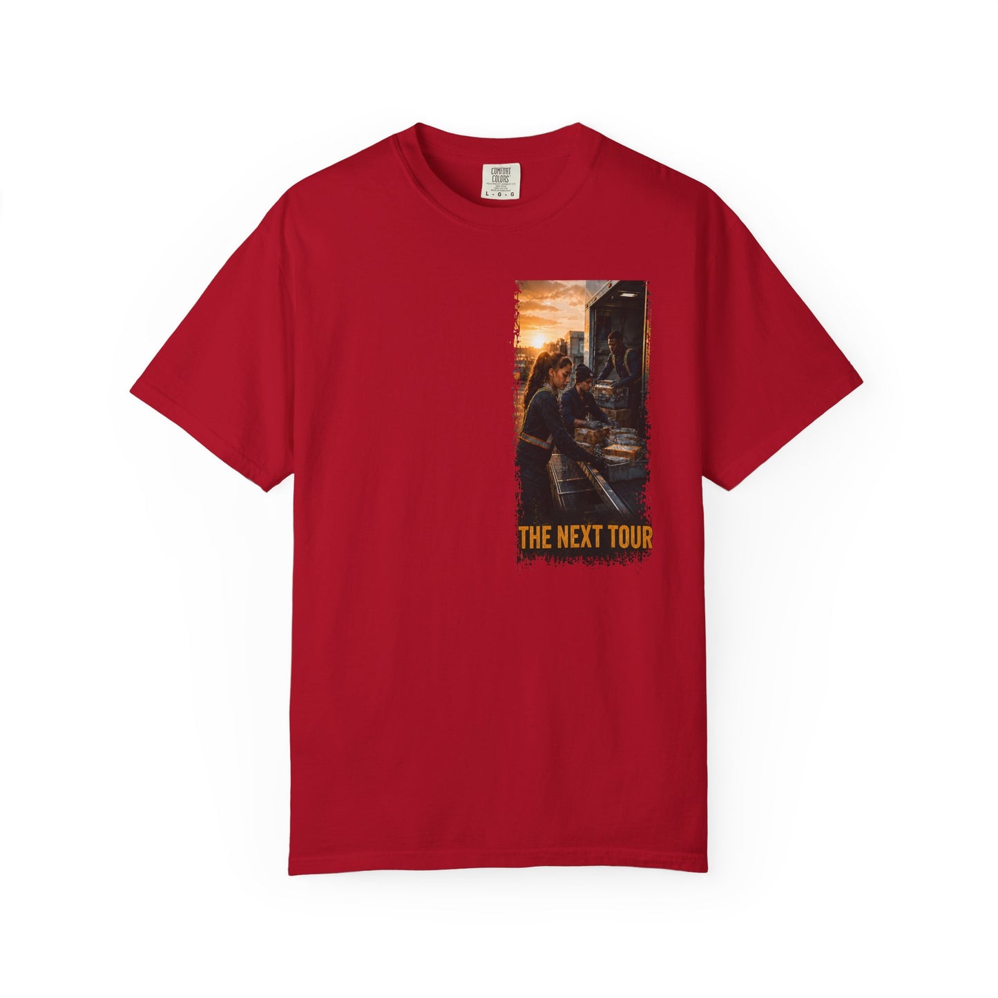 Postal Music — The Next Tour Garment-Dyed T-Shirt — Color Group 4 of 4