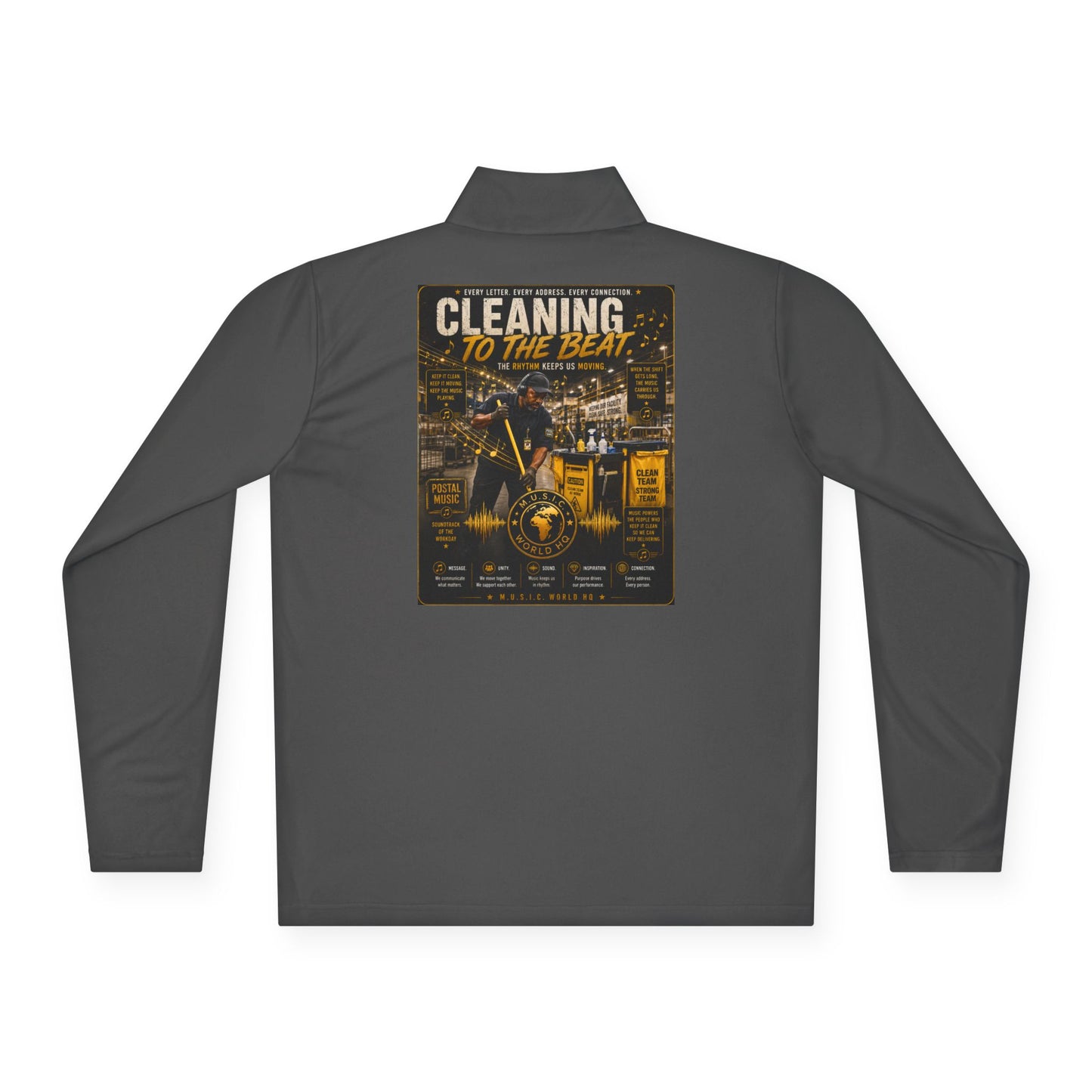 Cleaning to the Beat — Quarter-Zip Pullover