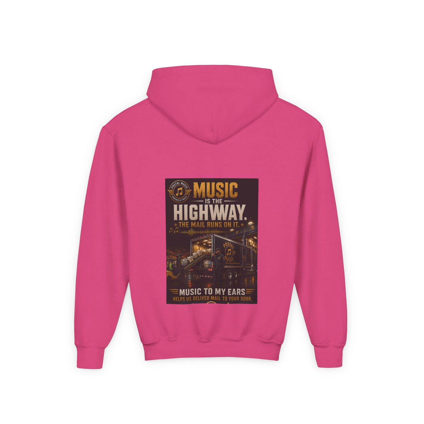 Postal Music — Music Is the Highway — Youth Hoodie