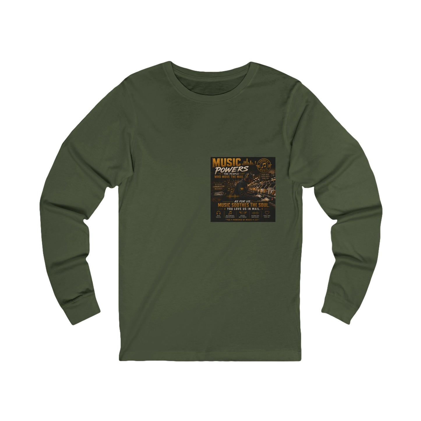 Postal Music — Music Powers the People — Long-Sleeve T-Shirt
