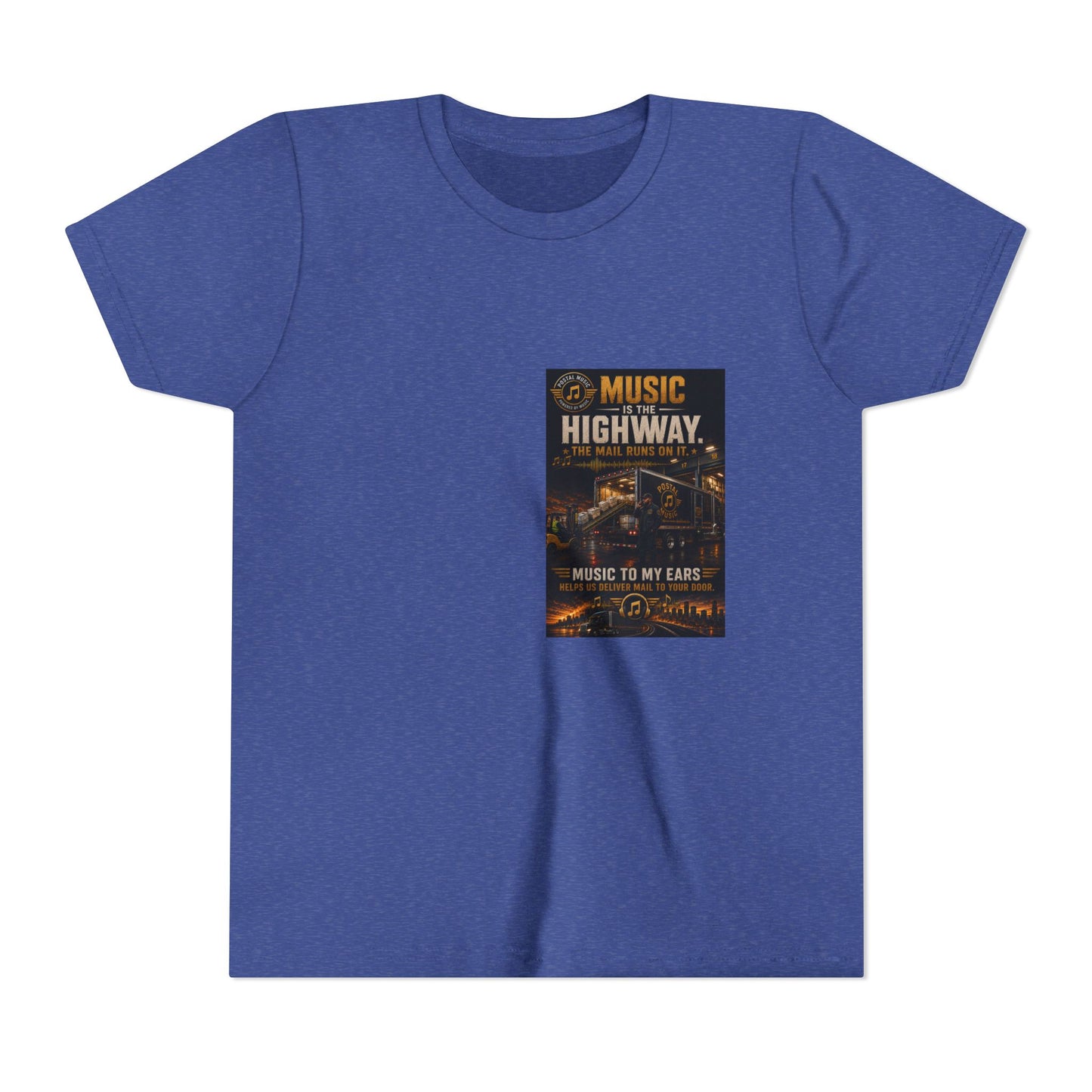 Postal Music — Music Is the Highway — Youth T-Shirt