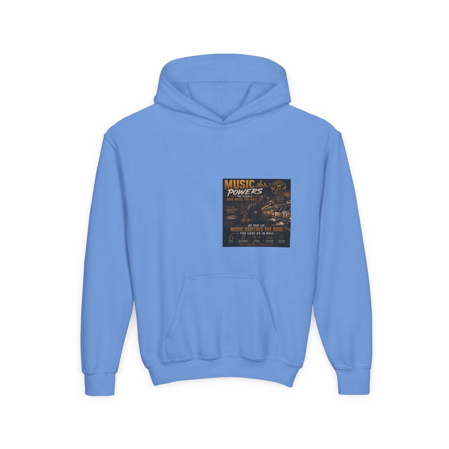 Postal Music — Music Powers the People — Youth Hoodie