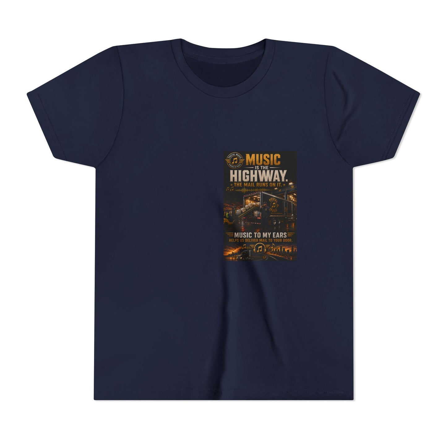 Postal Music — Music Is the Highway — Youth T-Shirt