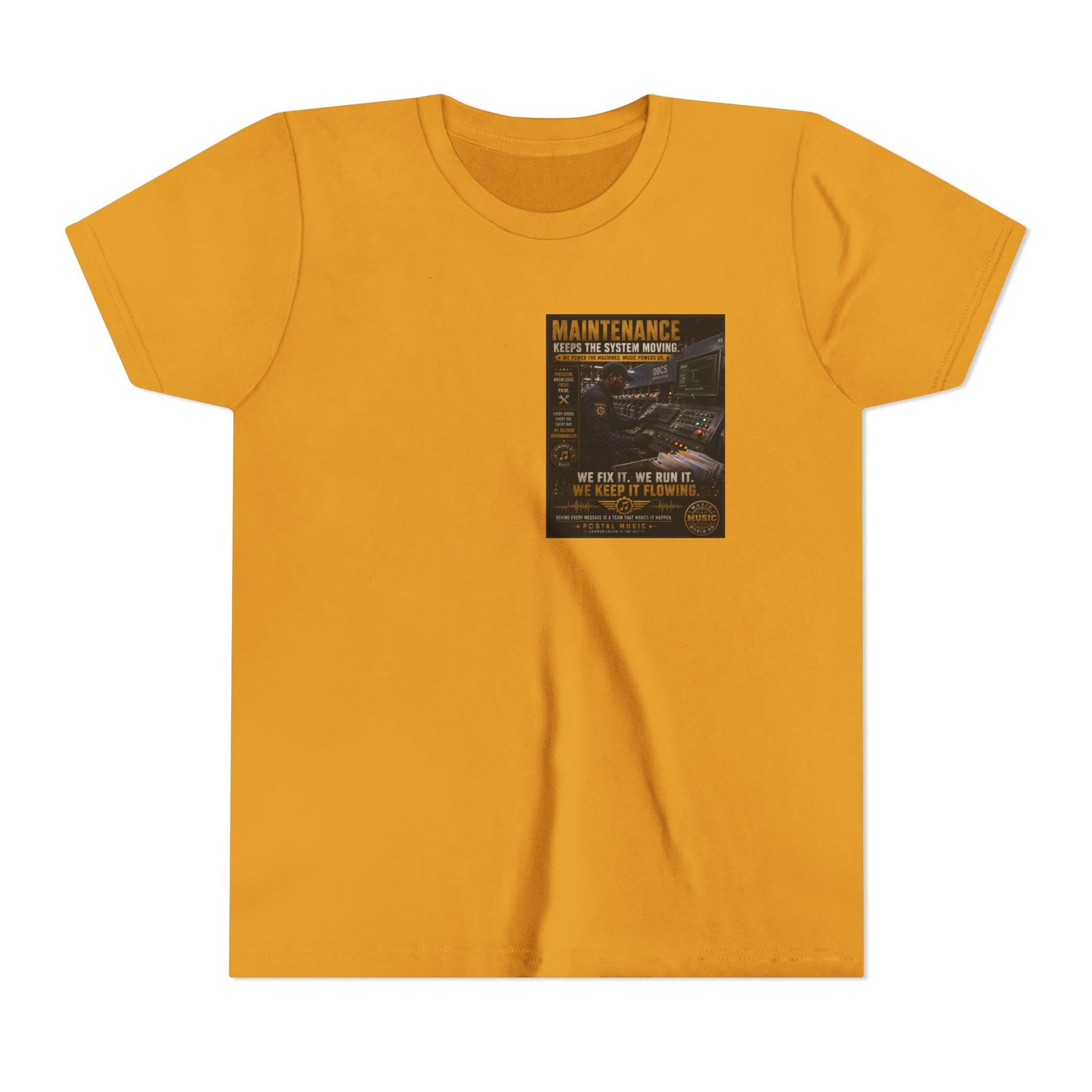 Postal Music — Maintenance Keeps the System Moving — Youth T-Shirt