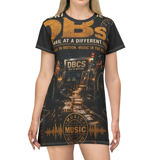 Turn Up the DBs — Women's AOP T-Shirt Dress