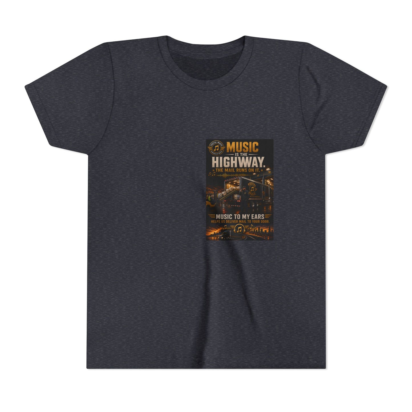 Postal Music — Music Is the Highway — Youth T-Shirt
