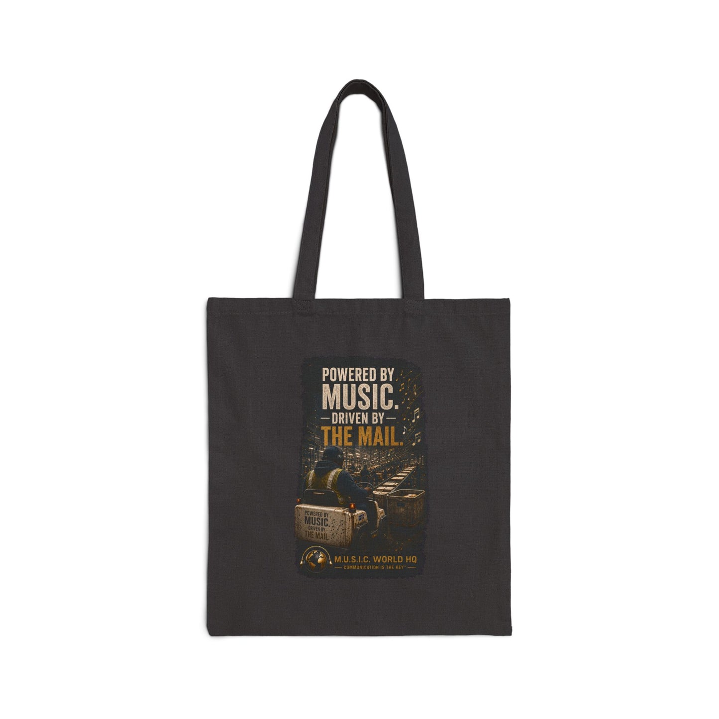 Postal Music - Powered by Music Cotton Canvas Tote