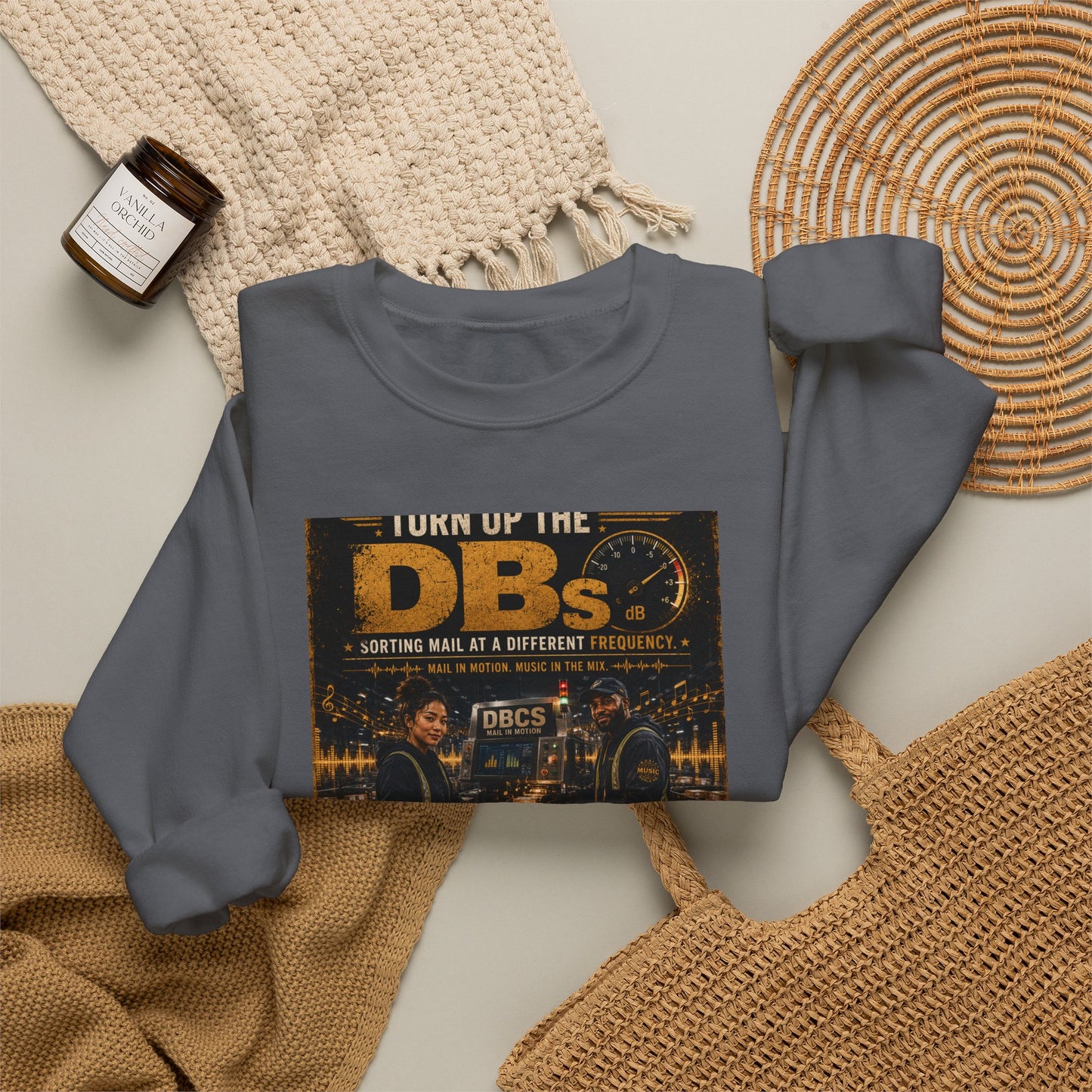 Turn Up the DBs — Men's Crewneck Sweatshirt (Jogger Set Top)
