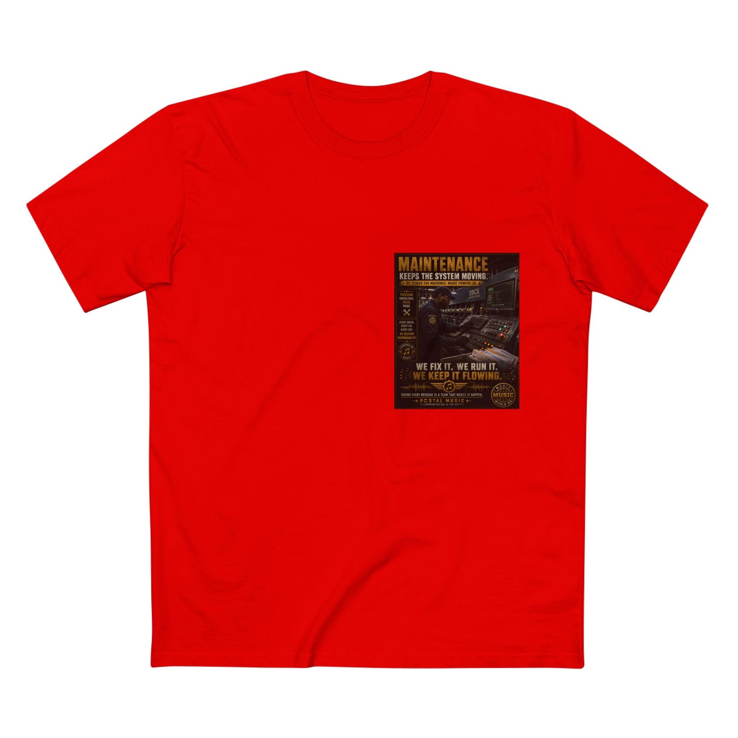 Postal Music — Maintenance Keeps the System Moving — Streetwear T-Shirt
