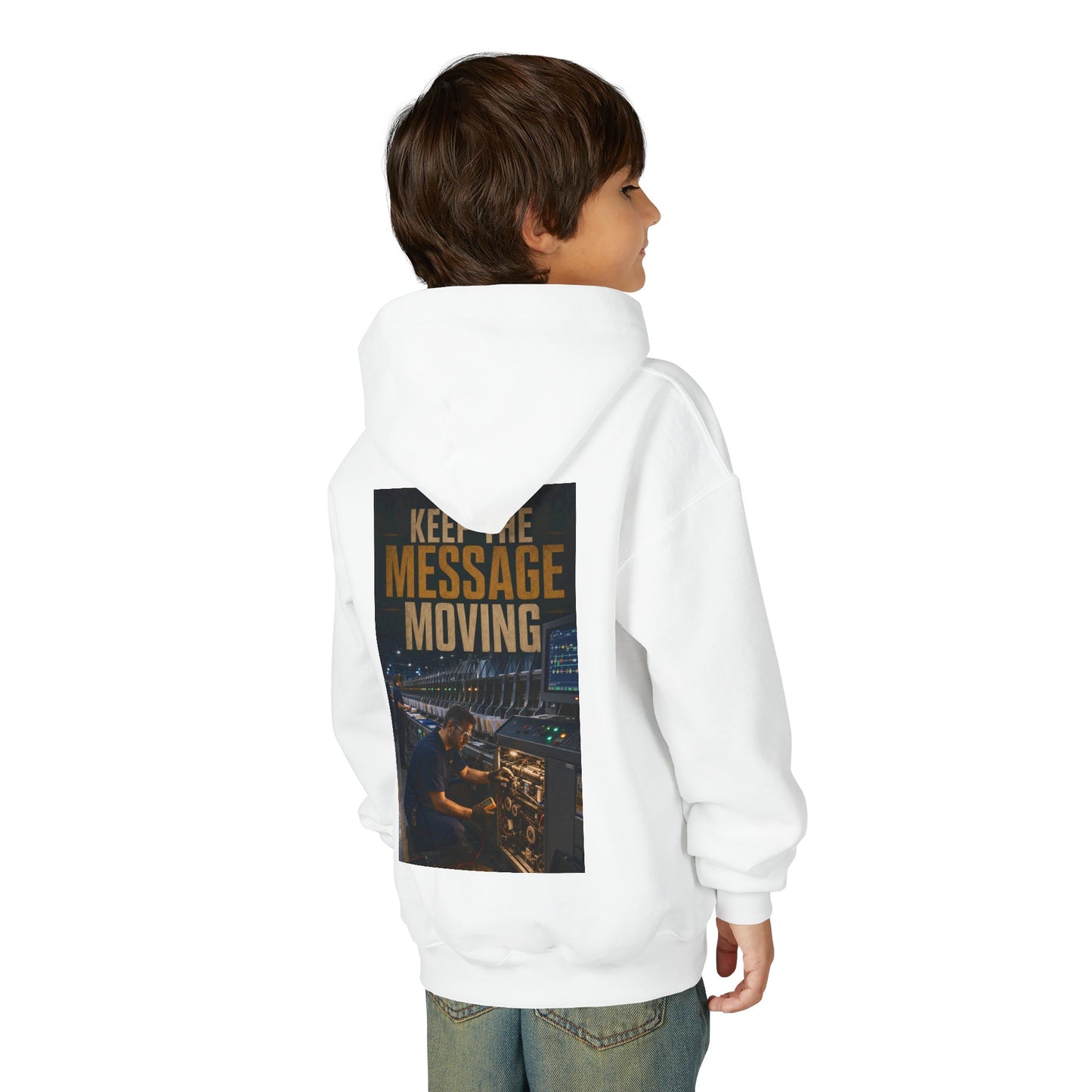 Postal Music — Keep the Message Moving — Youth Hoodie