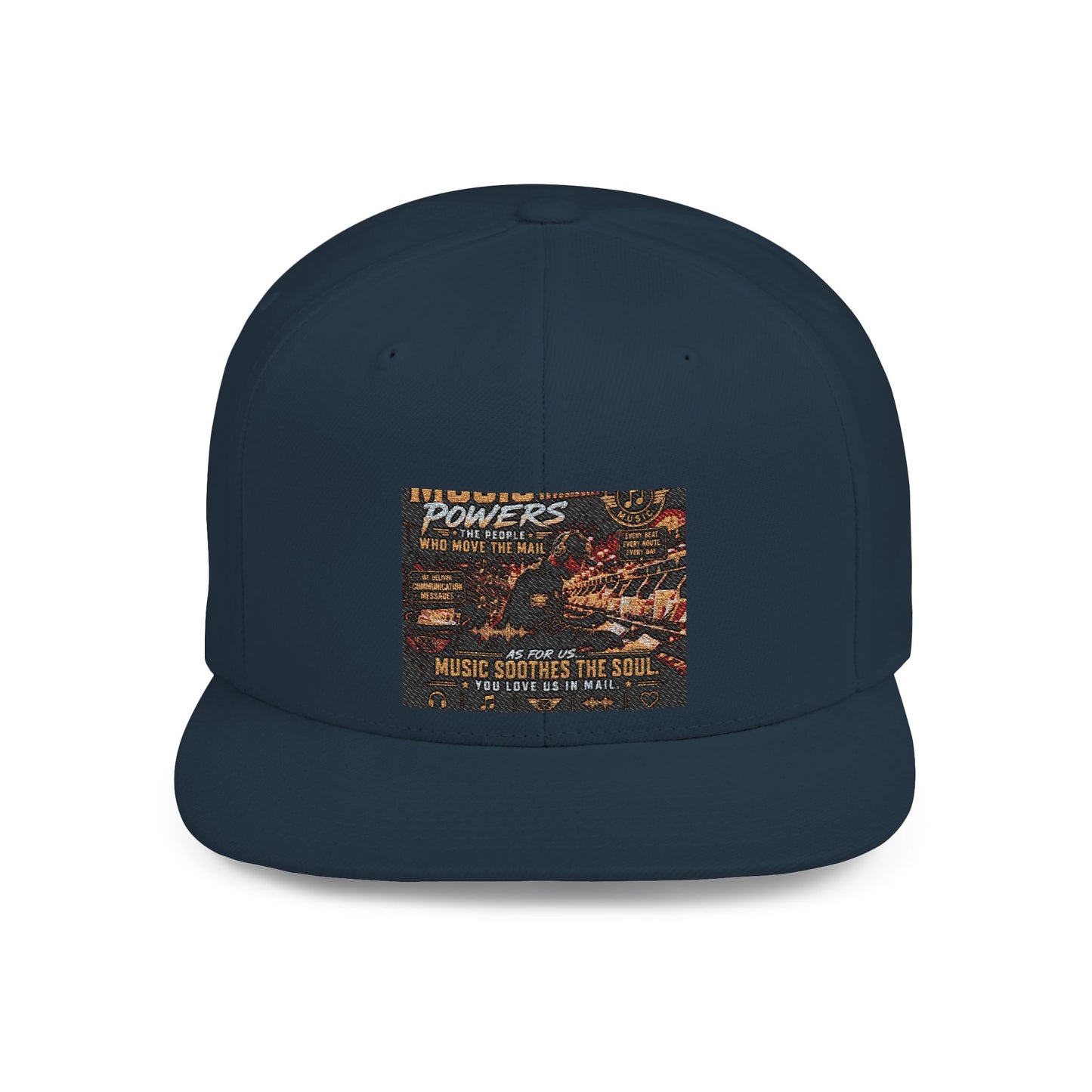 Postal Music — Music Powers the People — Flat-Bill Snapback
