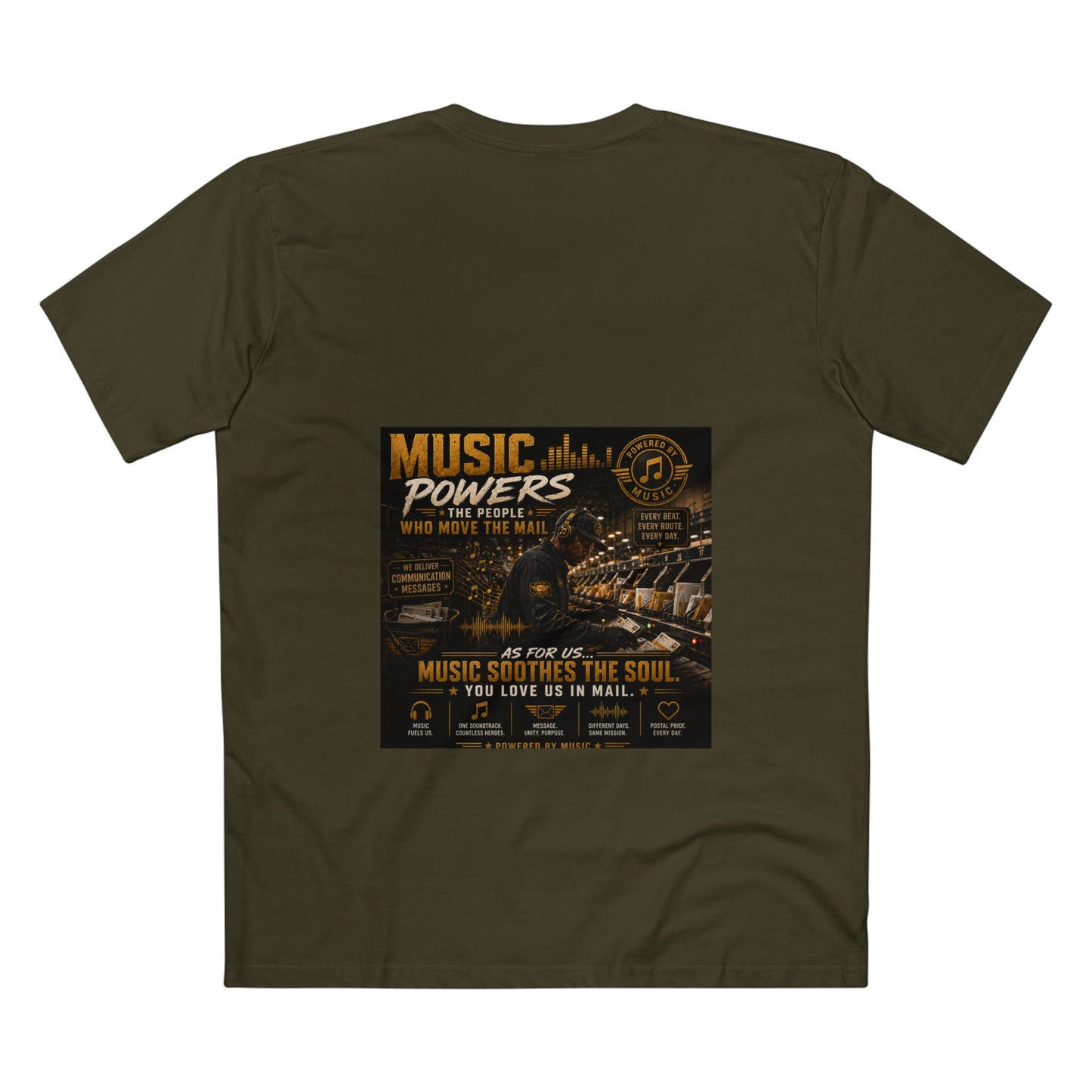 Postal Music — Music Powers the People — Streetwear T-Shirt