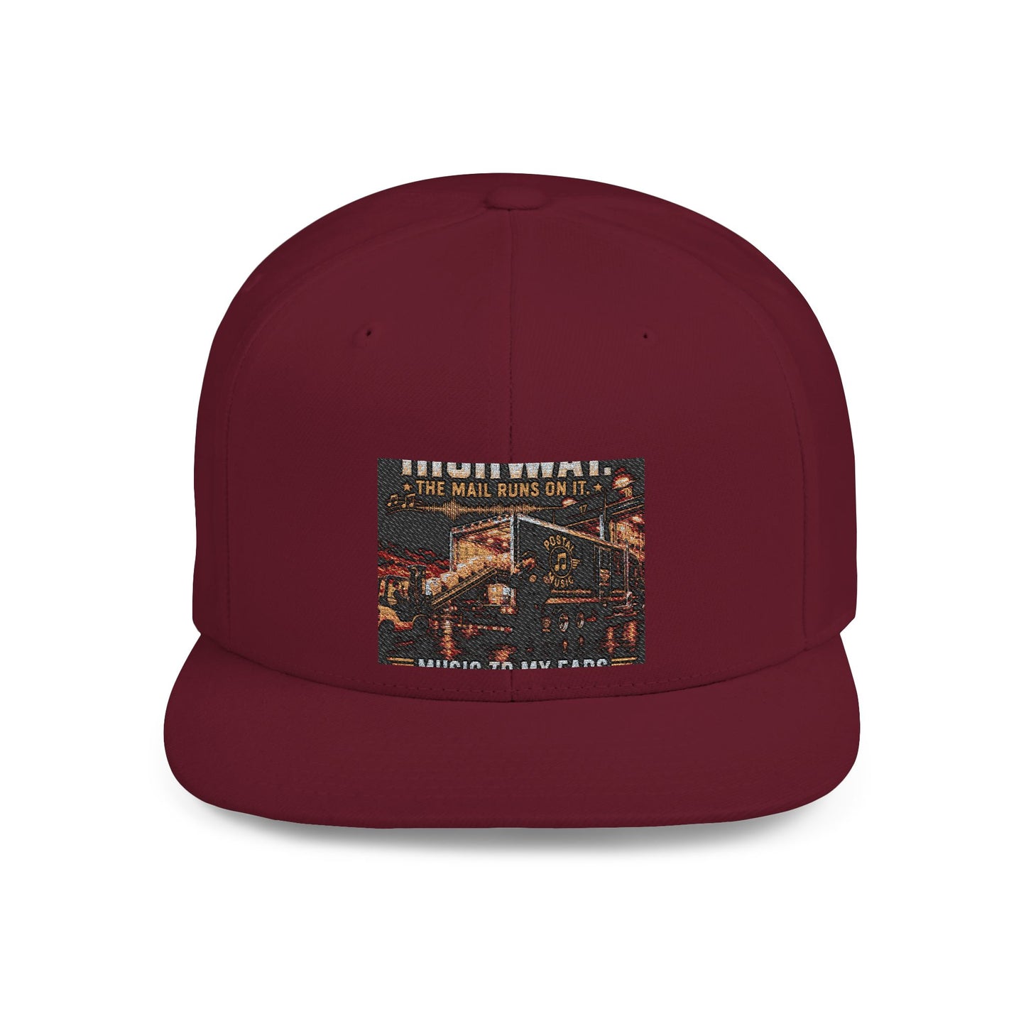 Postal Music — Music Is the Highway — Flat-Bill Snapback