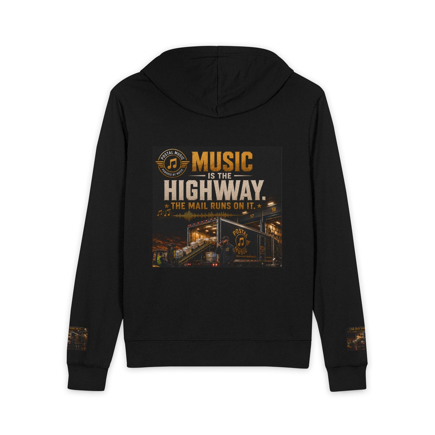 Postal Music — Music Is the Highway — Full-Zip Hoodie