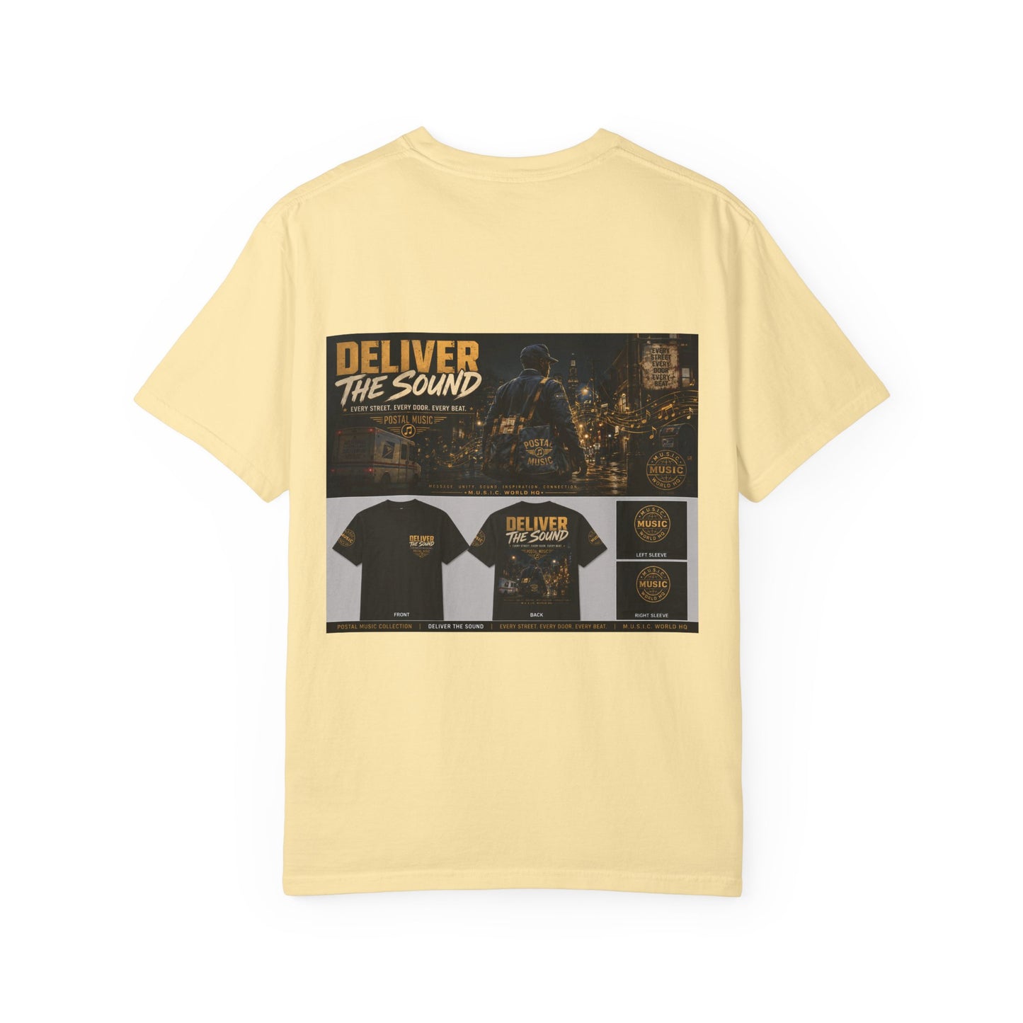 Postal Music — Deliver the Sound — Garment-Dyed T-Shirt
