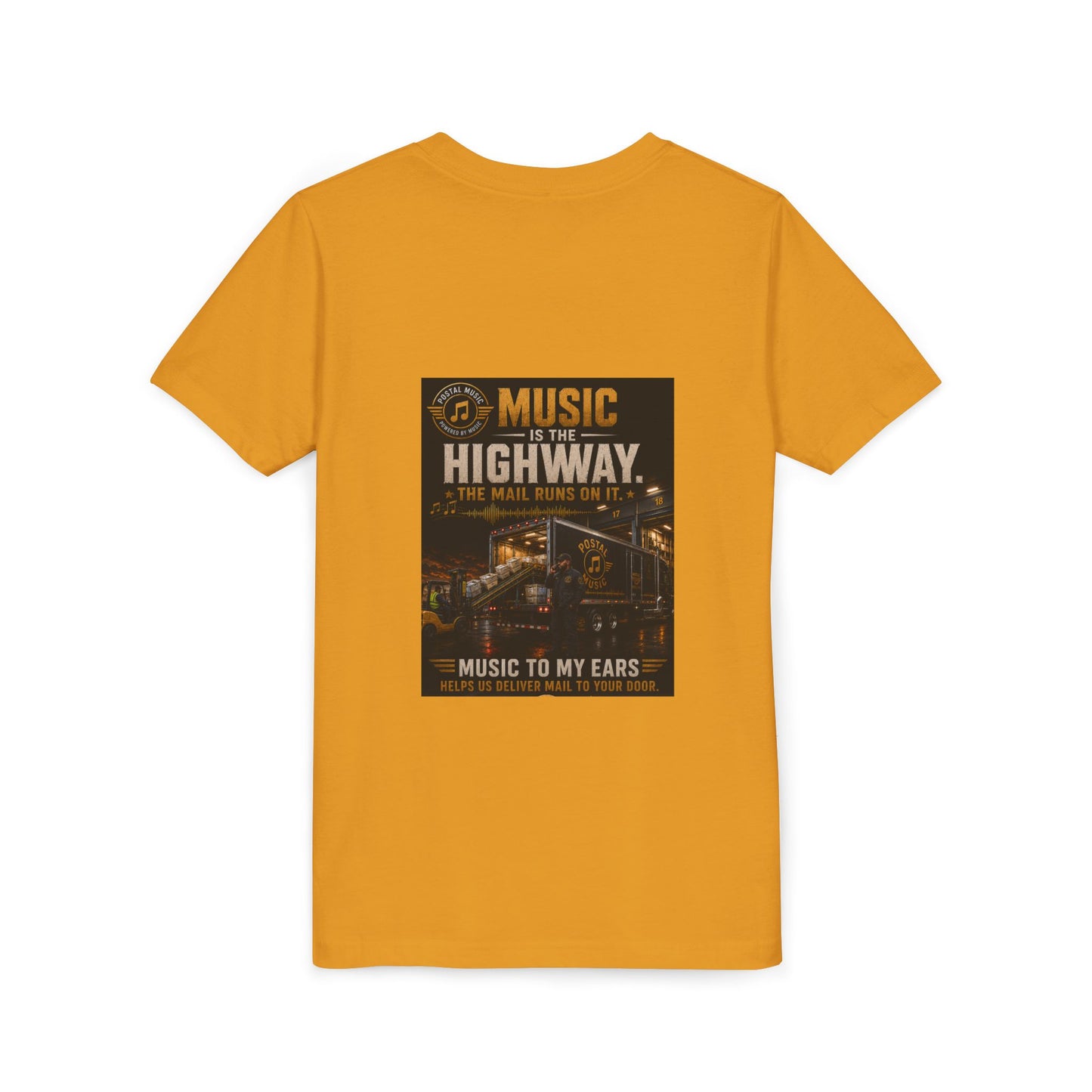 Postal Music — Music Is the Highway — Youth T-Shirt
