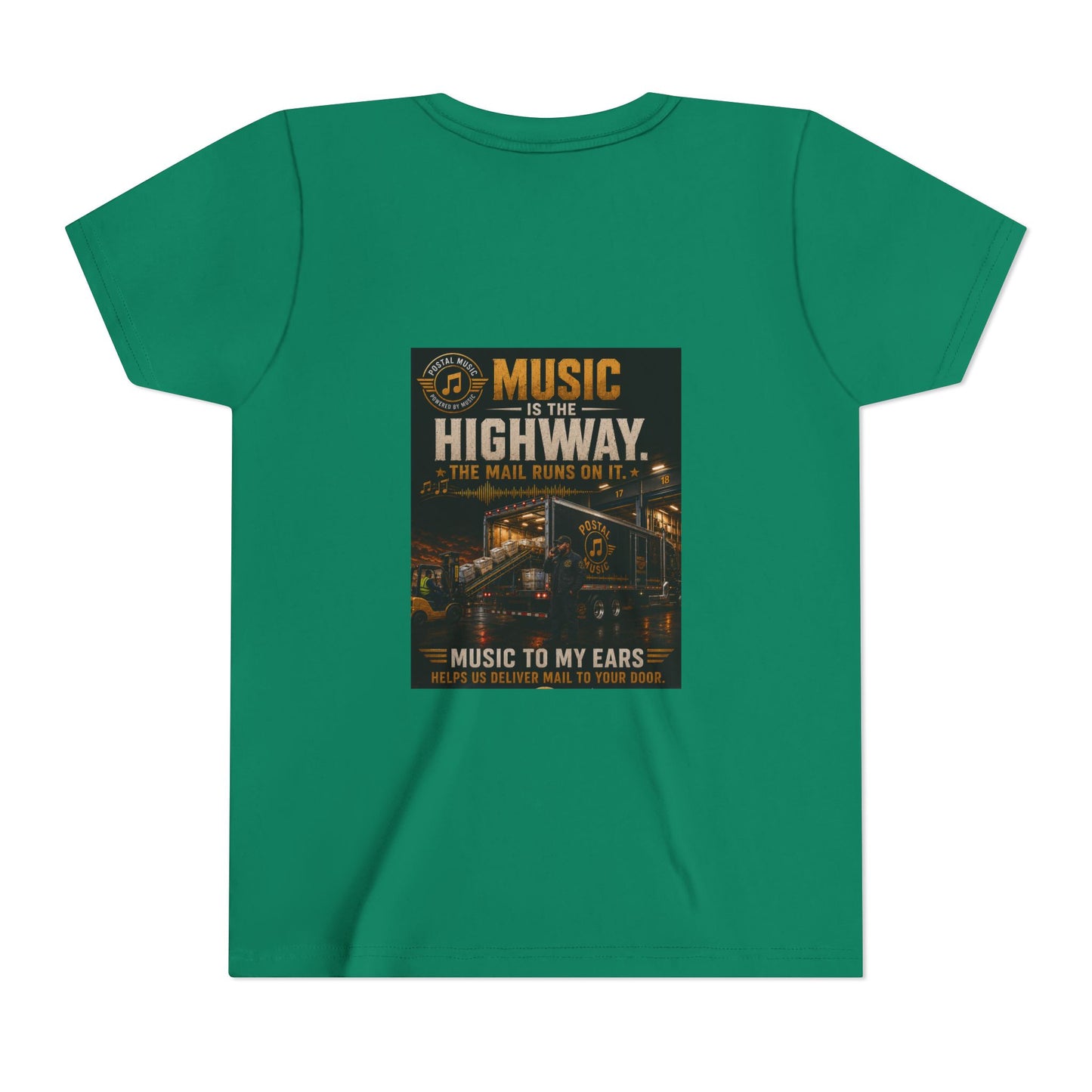 Postal Music — Music Is the Highway — Youth T-Shirt