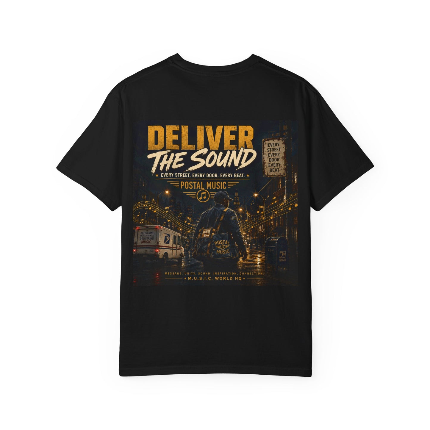 Postal Music — Deliver the Sound — Garment-Dyed T-Shirt