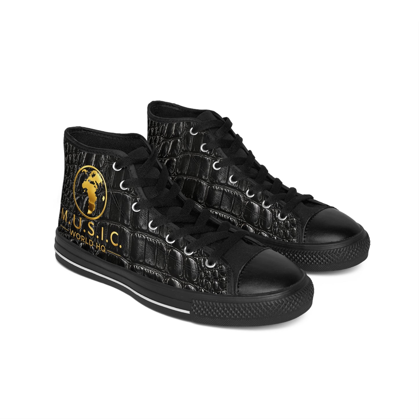 Wild by Design™ — Alligator Print High-Top Sneakers | M.U.S.I.C. World HQ