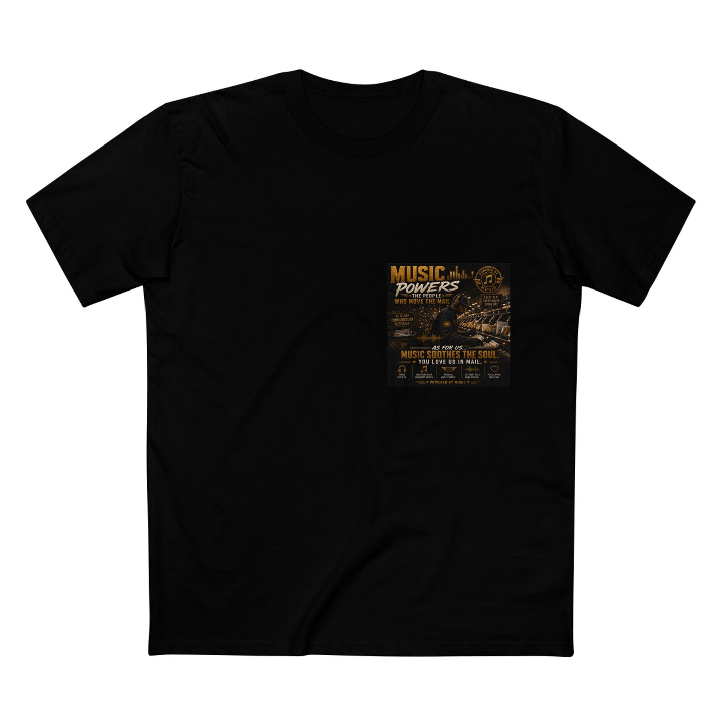 Postal Music — Music Powers the People — Streetwear T-Shirt