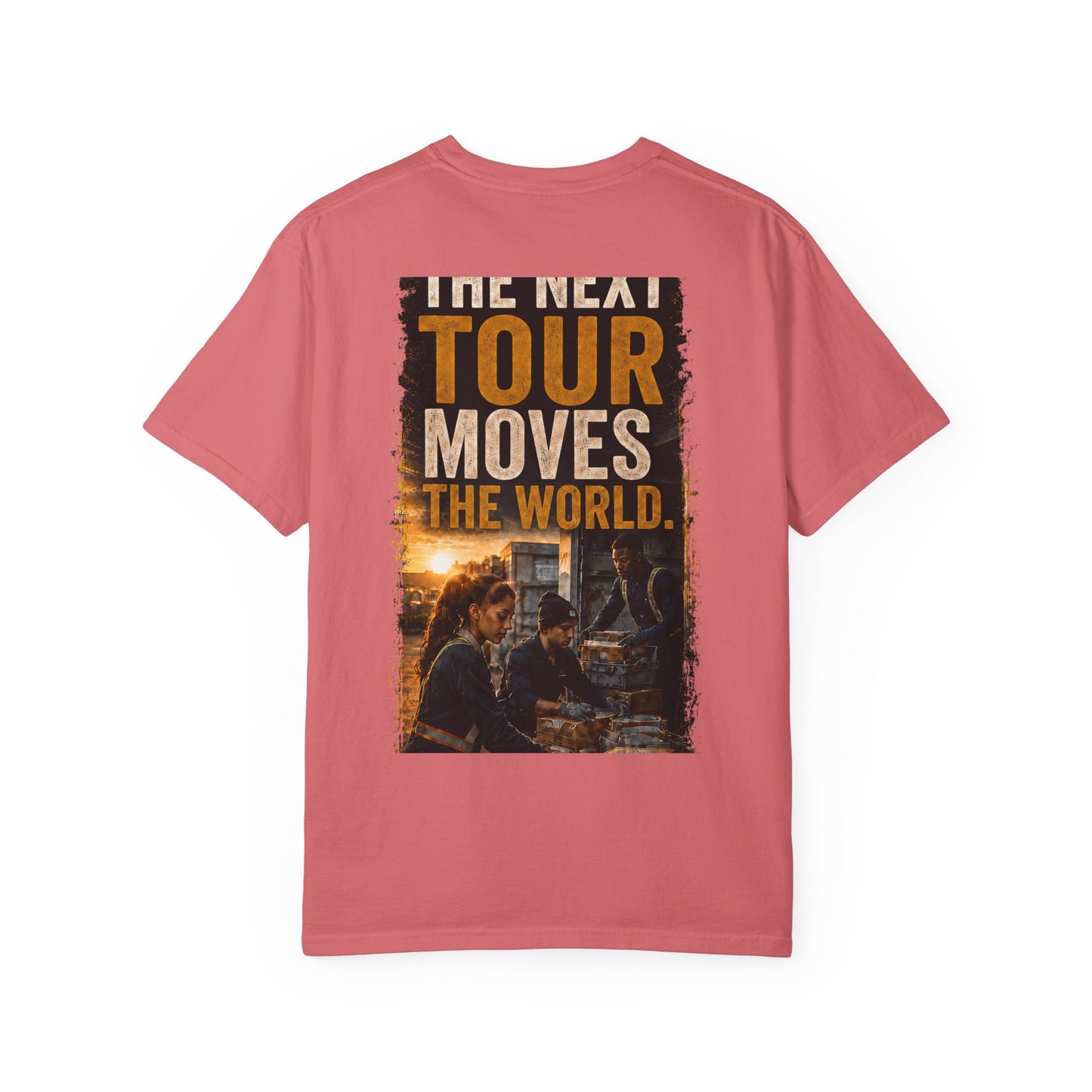 Postal Music — The Next Tour Garment-Dyed T-Shirt — Color Group 4 of 4