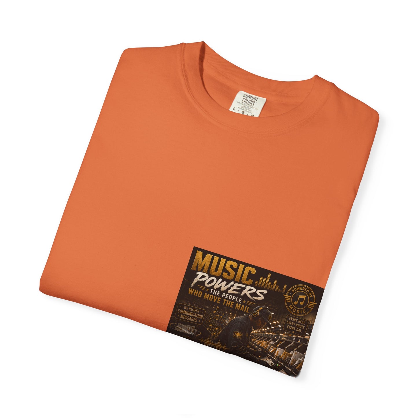 Postal Music — Music Powers the People — Garment-Dyed T-Shirt