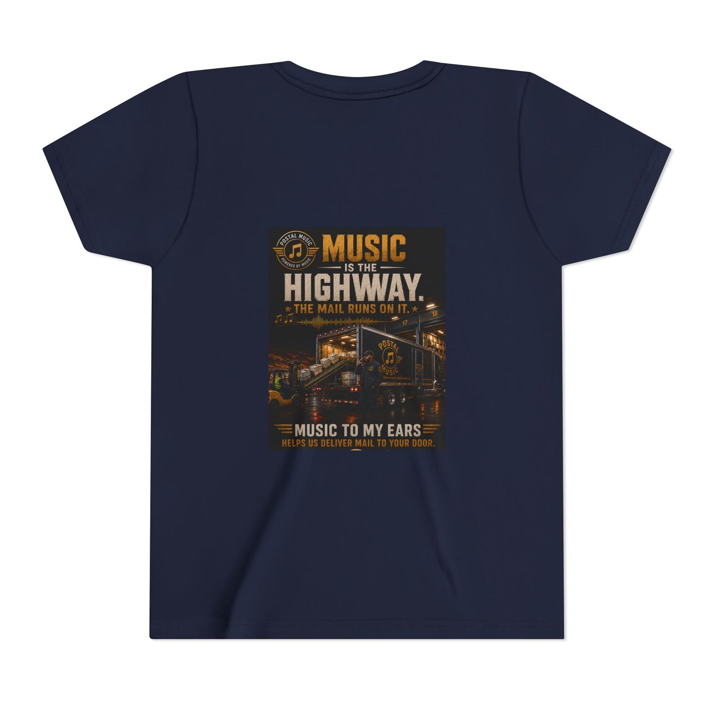 Postal Music — Music Is the Highway — Youth T-Shirt