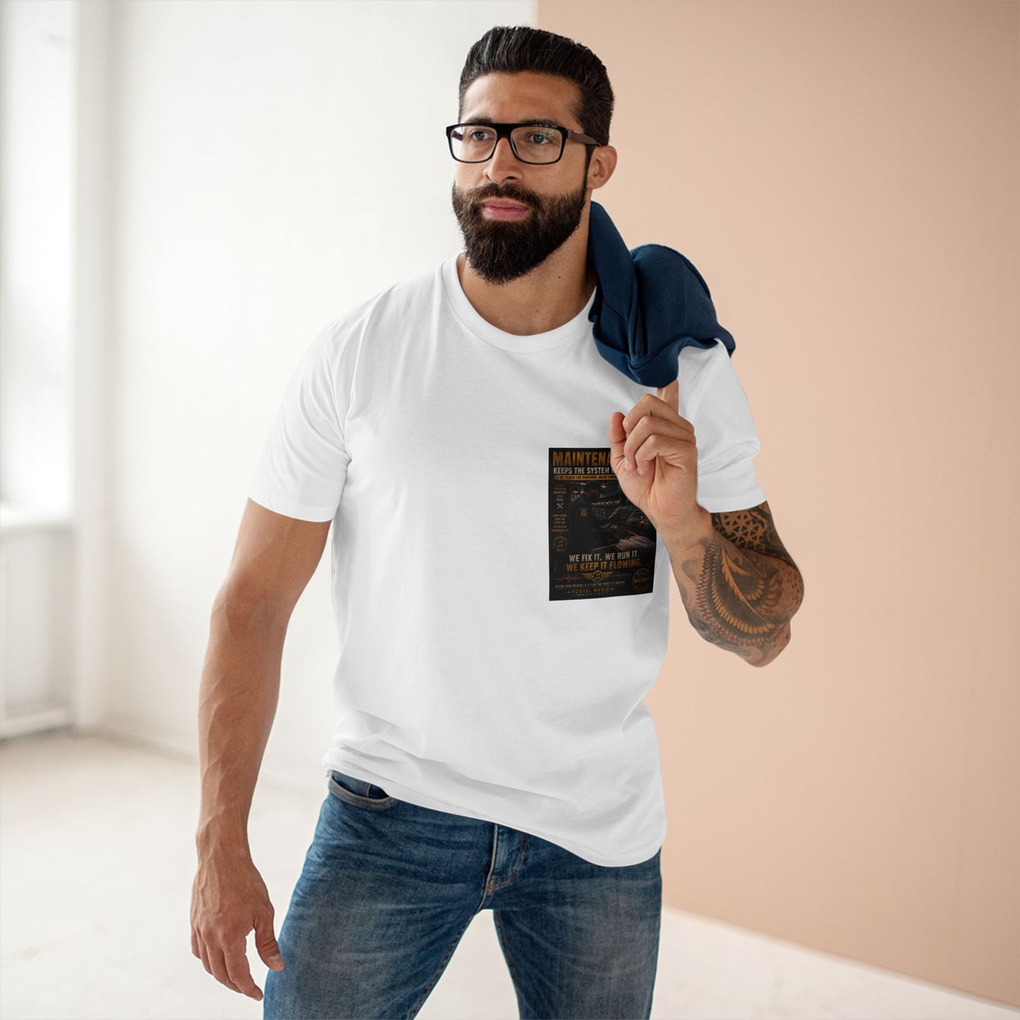 Postal Music — Maintenance Keeps the System Moving — Streetwear T-Shirt