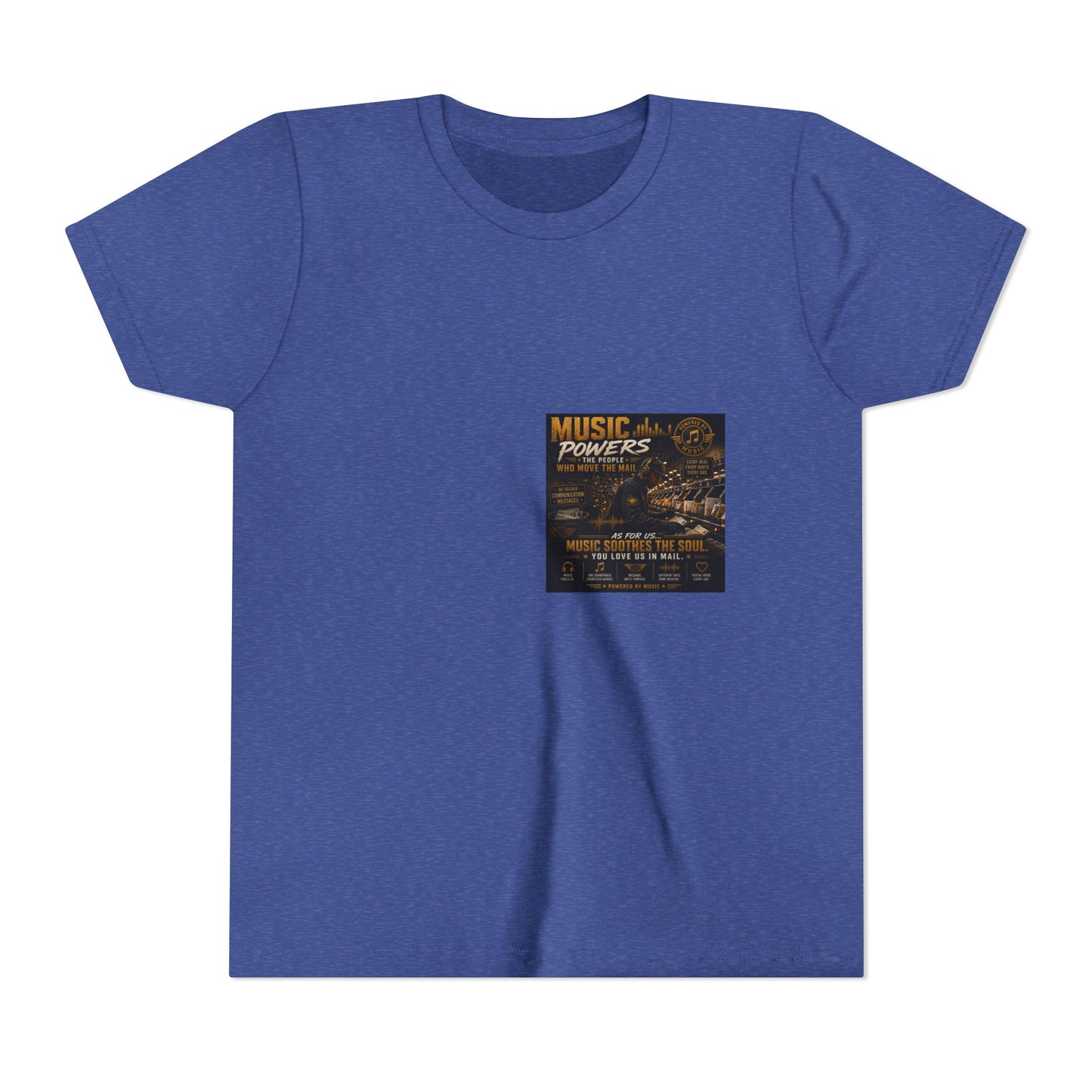 Postal Music — Music Powers the People — Youth T-Shirt