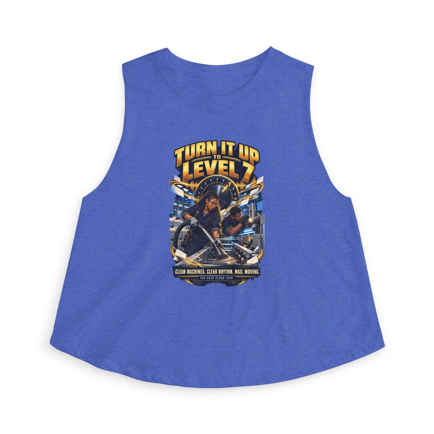 Postal Music - Turn It Up to Level 7 - Women's Crop T-Shirt