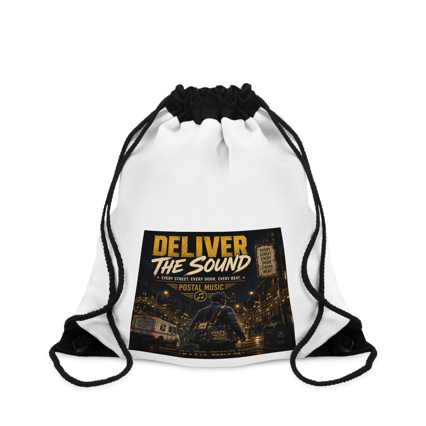 Postal Music — Deliver the Sound — Drawstring Backpack