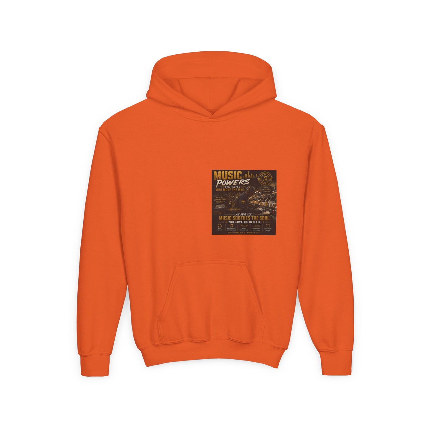 Postal Music — Music Powers the People — Youth Hoodie