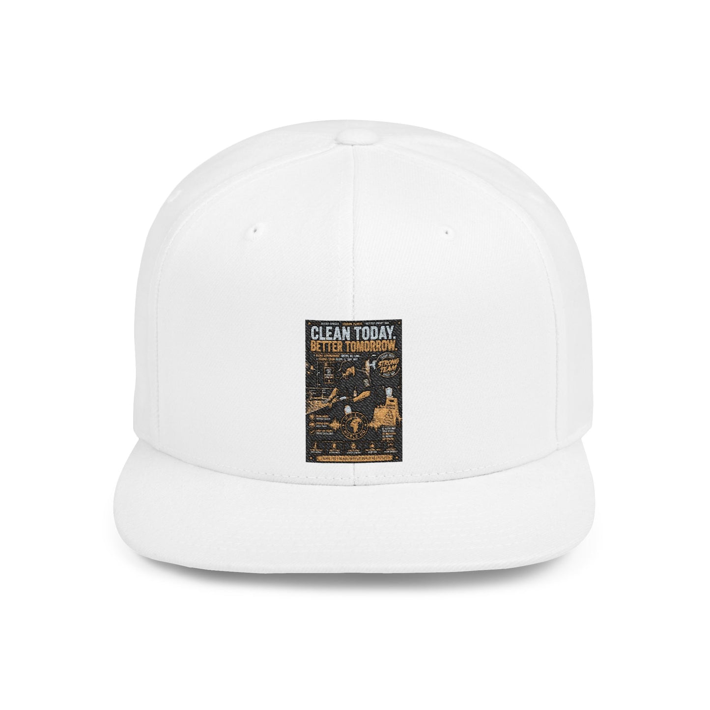 Clean Today. Better Tomorrow. — Flat-Bill Snapback Hat